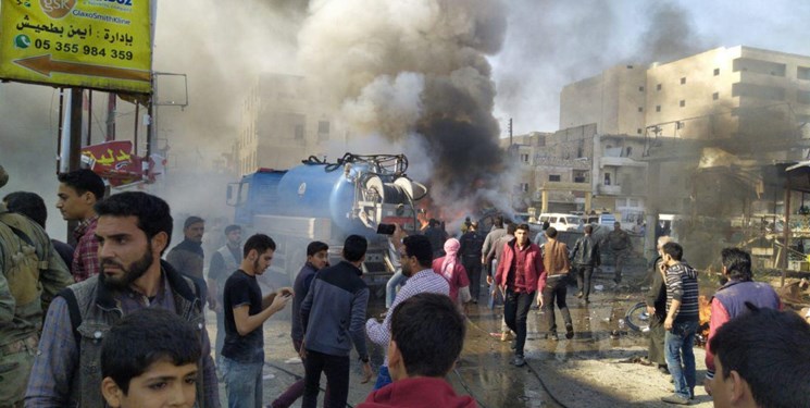 عکس/ انفجار در سوریه با ده‌ها کشته و زخمی