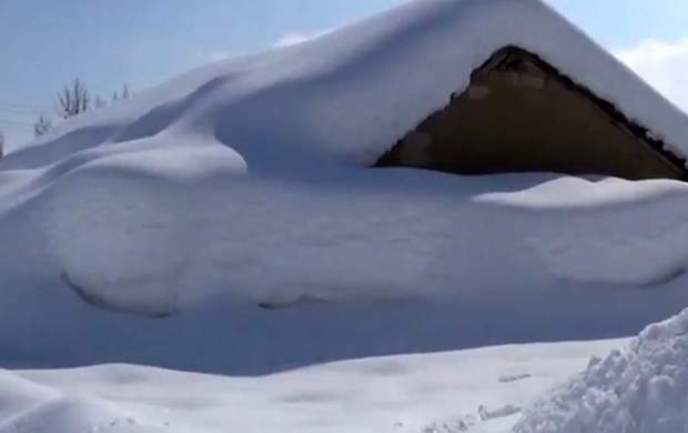 مدفون شدن روستایی در ترکیه زیر برف