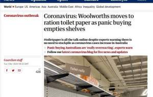 بحران دستمال کاغذی در استرالیا پس از شیوع کرونا