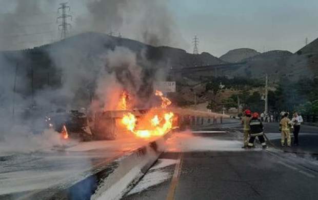 جزئیاتی از آتش‌سوزی تانکر حامل‌سوخت در تهران
