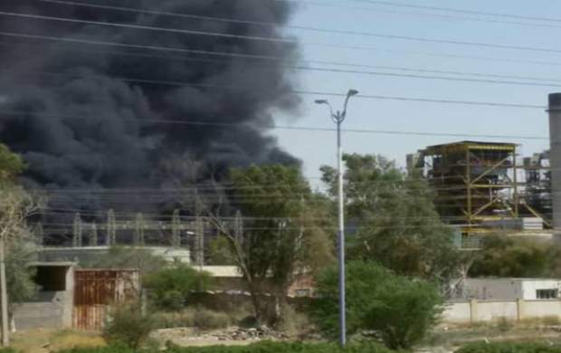 نیروگاه زرگان اهواز دچار آتش‌سوزی شد+فیلم