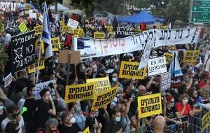 هزاران معترض خواستار استعفای نتانیاهو شدند