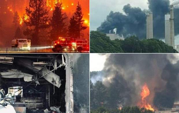 مروری بر انفجارها و آتش‌سوزی‌های اخیر آمریکا