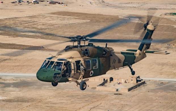 سرنگونی بالگرد ارتش افغانستان توسط طالبان