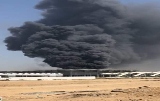 آتش‌سوزی در ایستگاه قطار جده عربستان