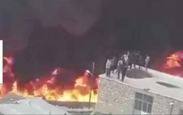 آتش‌سوزی مهیب در خط لوله‌نفت مارون+ فیلم‌