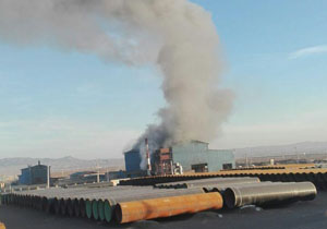 آتش‌سوزی کارخانه ذوب‌آهن قم +فیلم