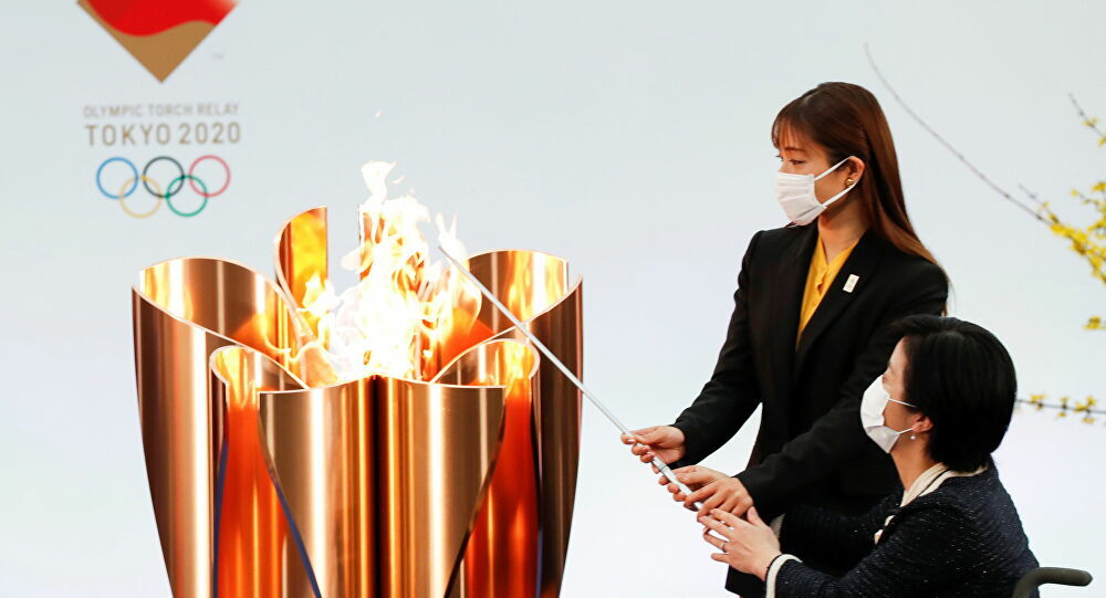 مشعل المپیک توکیو روشن شد