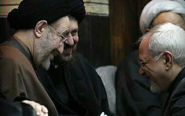 جلسه انتخاباتی ظریف با خاتمی و حسن خمینی