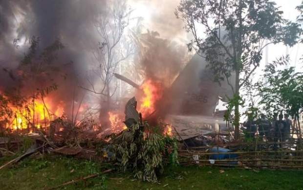 افزایش قربانیان سقوط هواپیمای نظامی فیلیپین