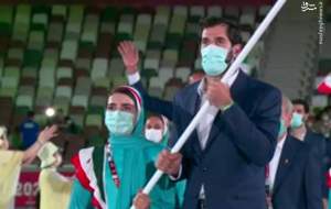 رژه کاروان ایران در المپیک ۲۰۲۰ +فیلم