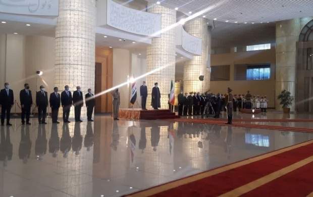 مراسم استقبال رسمی از نخست وزیر عراق
