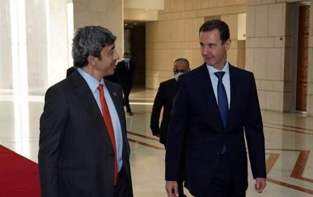 فیلم دیدار وزیرخارجه امارات با بشار اسد