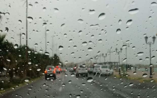 بارش باران در جاده‌های چندین استان
