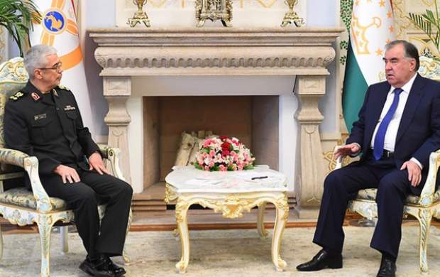 دیدار سرلشکر باقری با رئیس جمهور تاجیکستان