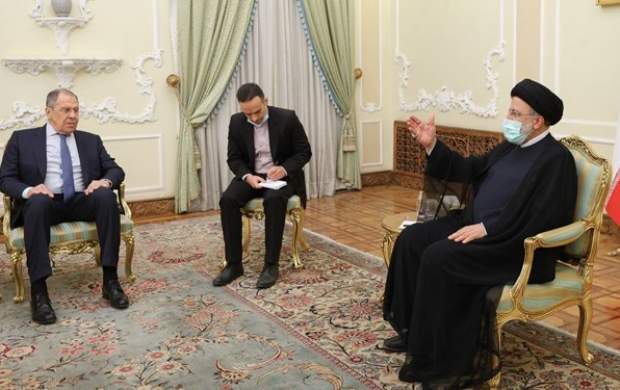 وزیرخارجه روسیه با آیت الله رئیسی دیدار کرد+فیلم