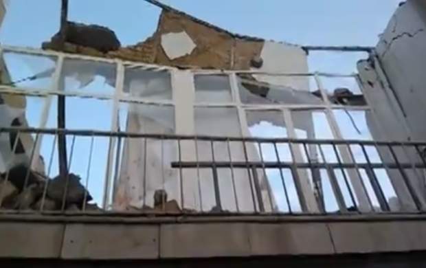 ریزش ساختمان در خیابان ۱۷ شهریور