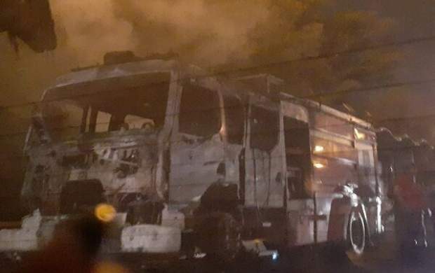 خسارت به ۳۵ خودروی آتش‌نشانی تهران
