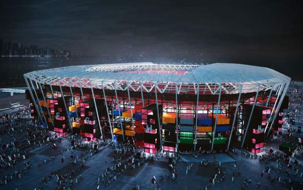 وداع زیبا با عجیب‌ترین ورزشگاه جام جهانی +فیلم
