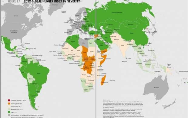 گرسنگی در ایران کمتر از ۹۶ کشور درحال توسعه