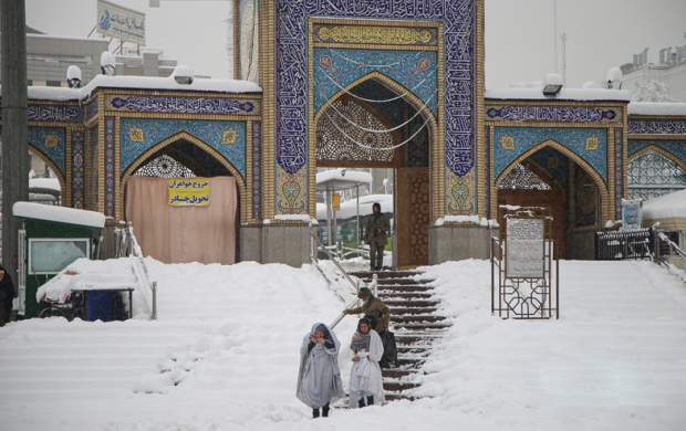 تصاویری دیدنی از برف در امامزاده صالح(ع)