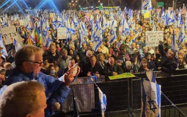 تظاهرات گسترده در تل‌آویو و حیفا علیه نتانیاهو