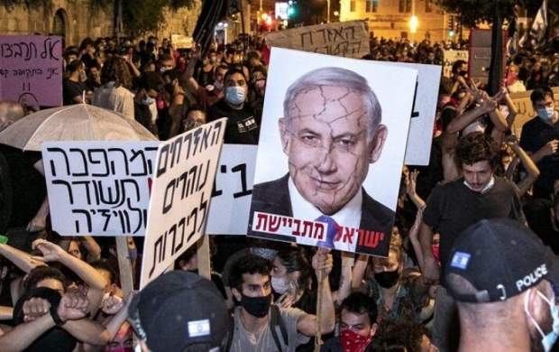 تظاهرات ۱۲۰ هزار نفری مخالفین نتانیاهو در تل‌آویو