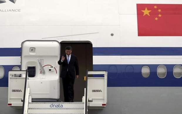 استقبال گرم روس‌ها از رئیس جمهور چین