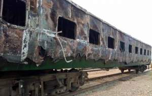 آتش‌ گرفتن قطار مسافربری در پاکستان با ۸ کشته