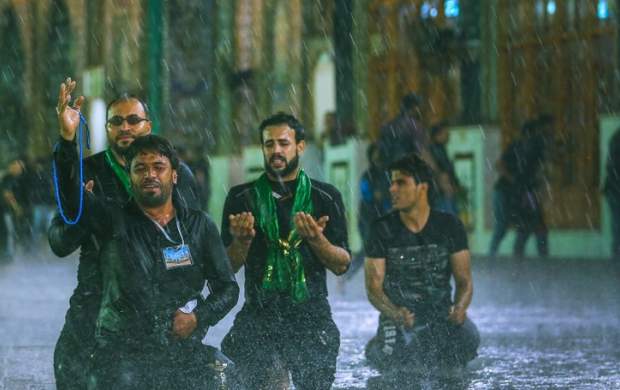 بارش شدید تگرگ در کاظمین +فیلم