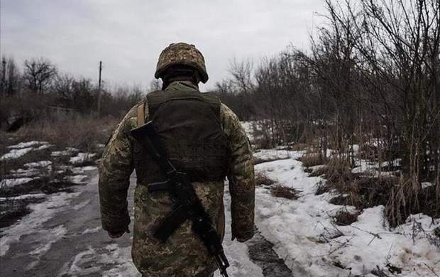 سرباز اوکراینی روی مین رفت! +فیلم