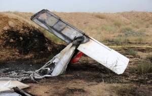 سقوط هواپیمای آموزشی در فرودگاه پیام کرج