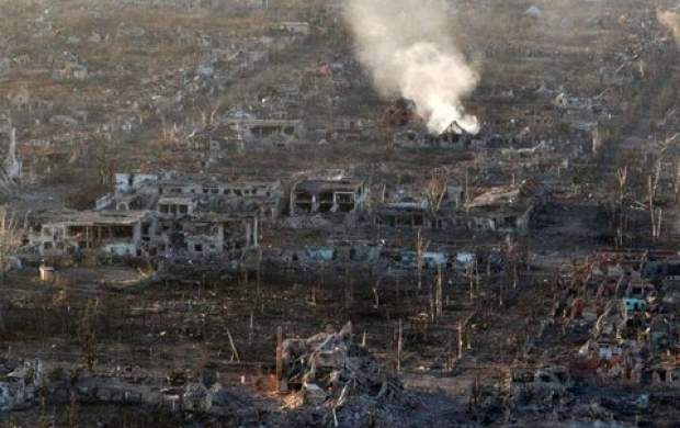 تصاویر آخرالزمانی از ویرانی‌های شهر باخموت