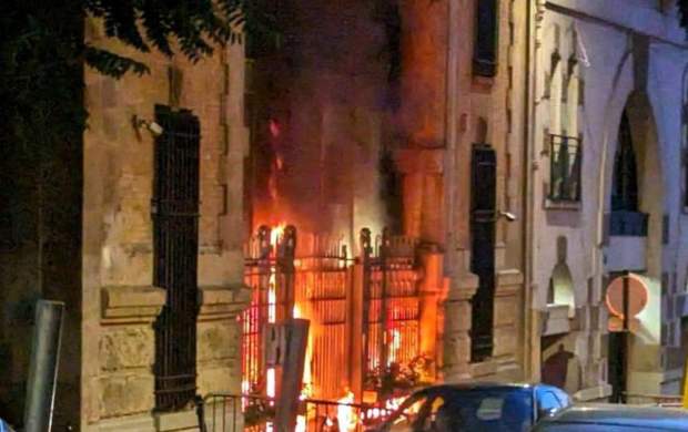 سفارت ایران در پاریس بعد از آتش سوزی