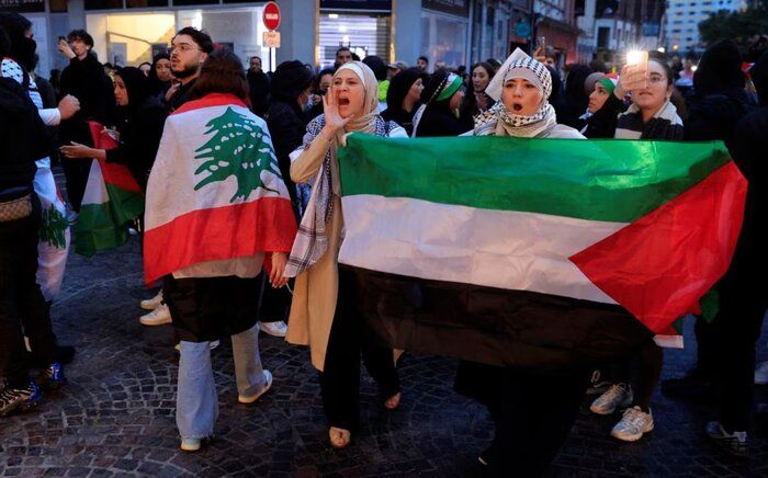 تجمع گسترده حامیان فلسطین در پاریس