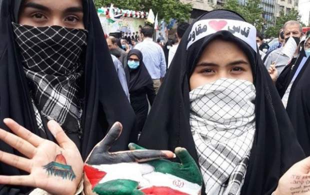 خروش نوجوانان در حمایت از مردم فلسطین