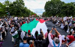 ابتکار آمریکایی‌ها مقابل دفتر رژیم صهیونیستی  <img src="https://cdn.jahannews.com/images/video_icon.png" width="16" height="16" border="0" align="top">