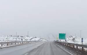 بارش برف و باران در جاده‌های ۱۱ استان