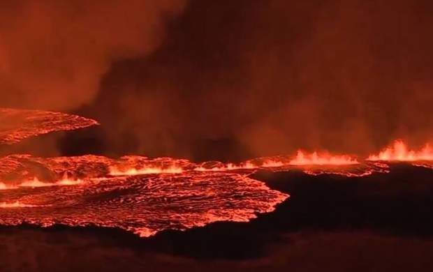 فوران چندباره آتش‌فشان در ایسلند