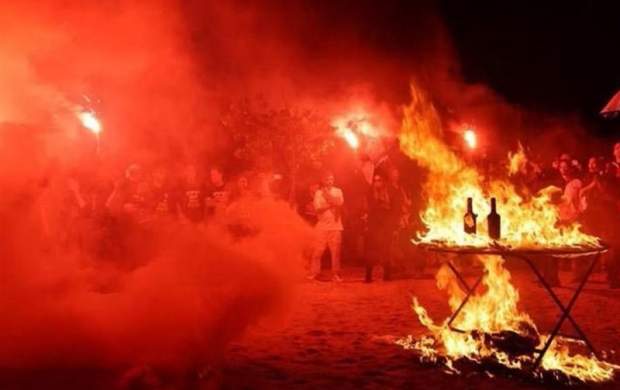 معترضان مقابل خانه نتانیاهو آتش به پا کردند