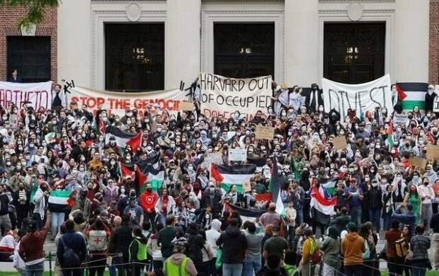 تحصن دانشجویان حامی فلسطین در دانشگاه هاروارد