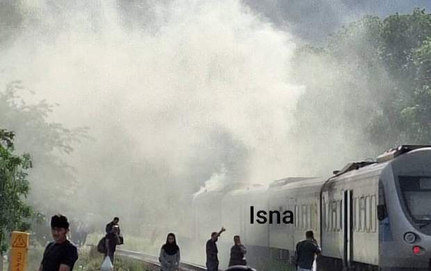 آتش‌سوزی قطار حومه‌ای هشتگرد تهران  