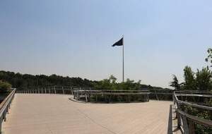 بزرگ‌ترین پرچم ایران به رنگ سیاه درآمد