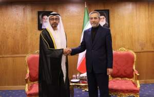 دیدار وزیر خارجه امارات با علی باقری