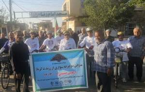 ۷ دوچرخه سوار عازم کربلای معلی شدند