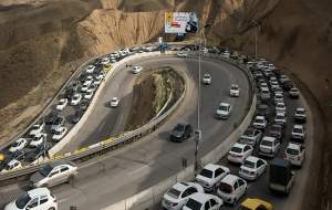 ترافیک سنگین در محور چالوس