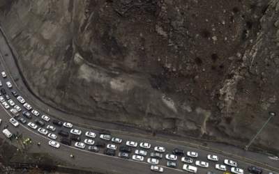 ترافیک سنگین در جاده هراز