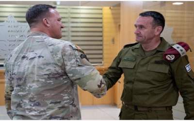 دیدار فرمانده سنتکام با هالوی در اسرائیل