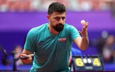 پیروزی پینگ پنگ باز ایرانی مقابل رنک ۵۱ جهان