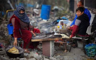 رسم زندگی در غزه  